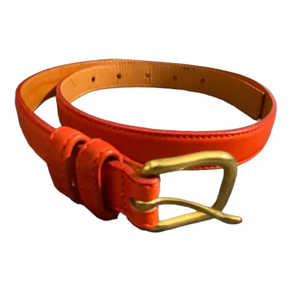 Lands' End Accessories - Lands End Leather Belt red size 28